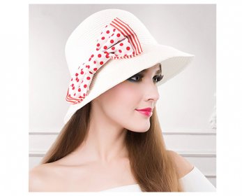 Hats & Caps white-straw-bucket-hat-women-dot-bow-sun-hat-summer-wear8932-ok.jpg
